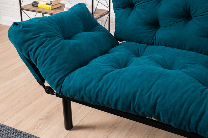 Atelier Del Sofa Sofá-Cama de 2 Plazas Nitta - Azul Petróleo Atelier Del Sofa Sofá-Cama de 2 Plazas Nitta - Azul Petróleo